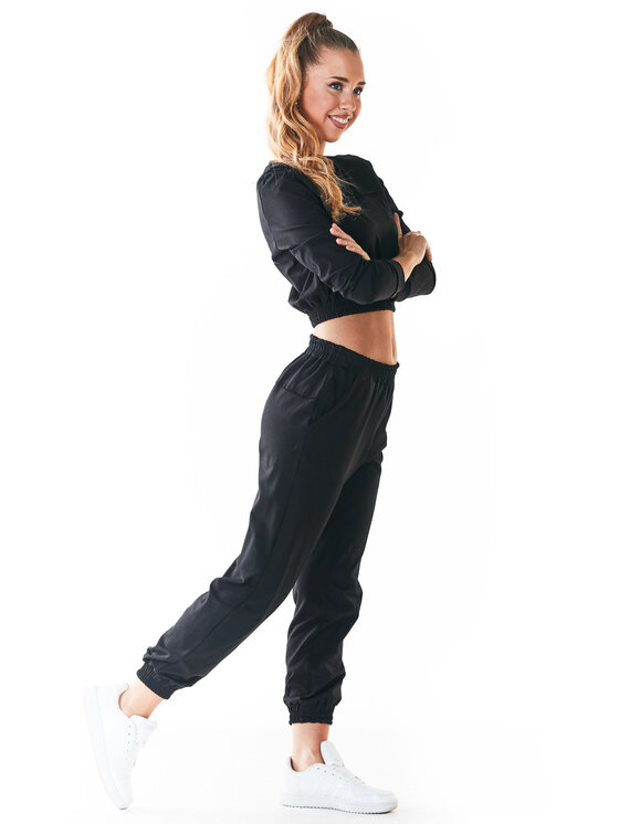 Infinite You Infinite You Bluzka M235 Czarny Basic Fit