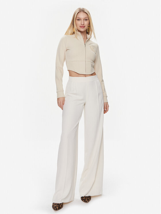Guess Guess Majica dugih rukava Ls Mariah Croset Top W4RQ22 KC360 Bež Regular Fit