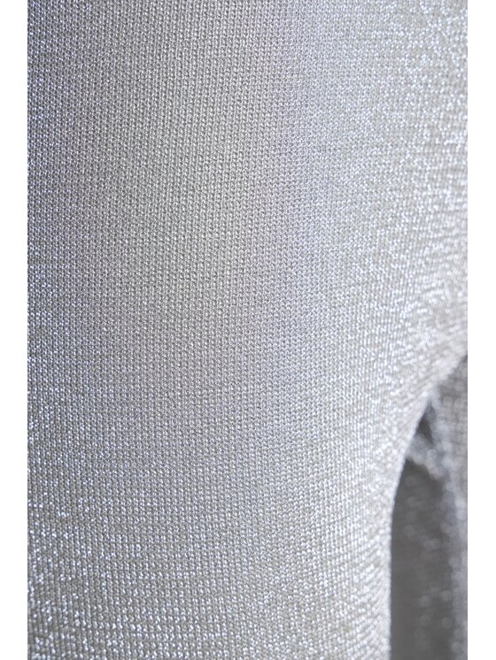 EPUZER EPUZER Legginsy Metallic mesh Srebrny Standard Fit
