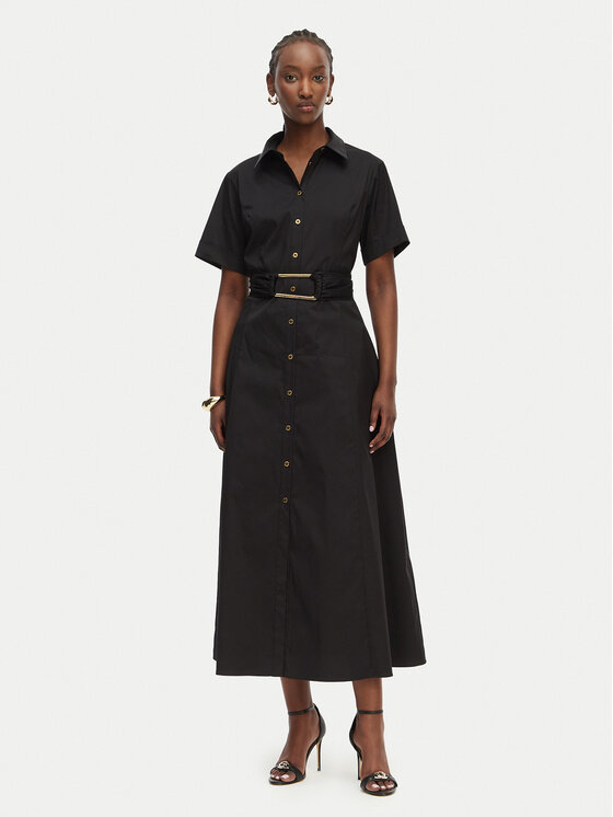 Marciano Guess Rochie tip cămașă G6GK44 W1923 Negru Regular Fit