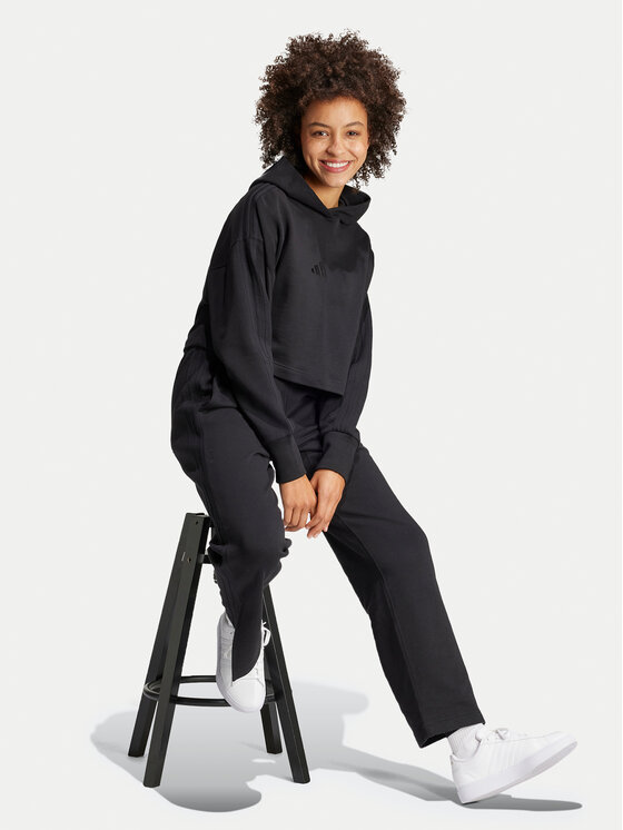 adidas adidas Felpa ALL SZN French Terry 3-Stripes JI9104 Nero Regular Fit