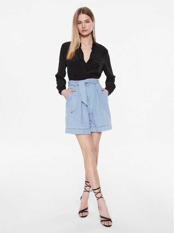PINKO Pinko Džínsové šortky 100701 A0MM Modrá Relaxed Fit