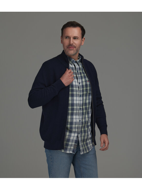 Lee Cooper Lee Cooper Sweter SCOTT Granatowy Regular Fit