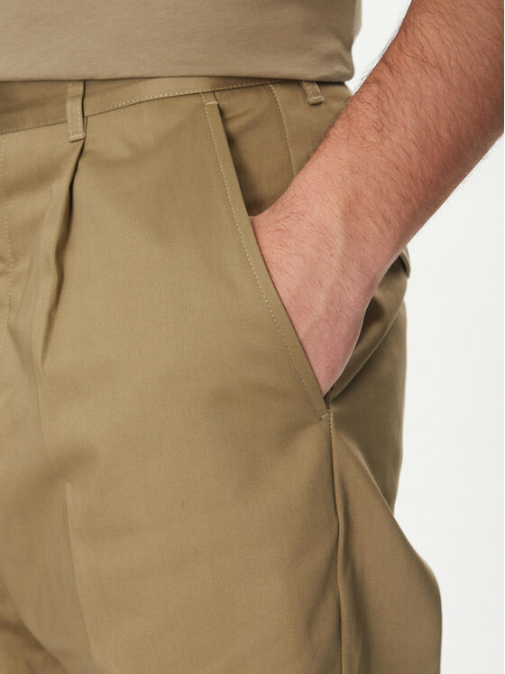 AMI PARIS AMI PARIS Παντελόνι υφασμάτινο HTR121.CO0103 Χακί Oversize