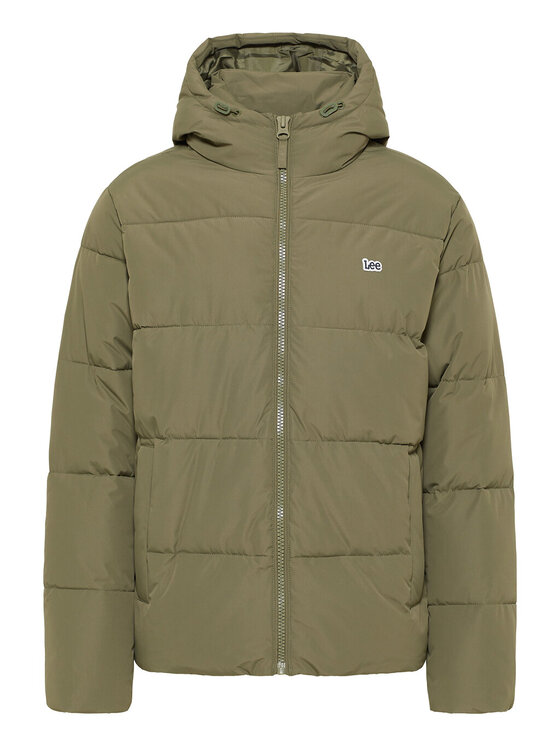 Lee Lee Kurtka zimowa PUFFER JACKET Zielony Regular Fit