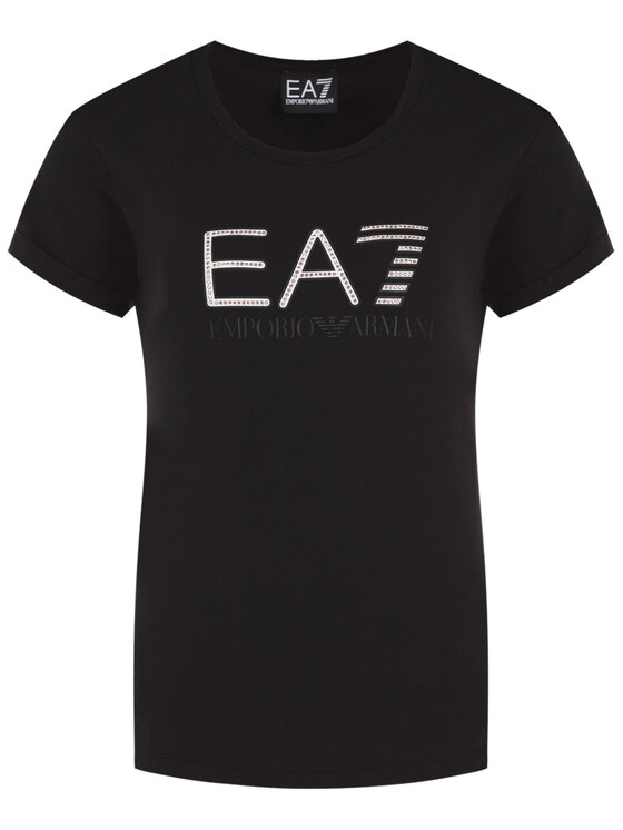 EA7 Emporio Armani EA7 Emporio Armani Tričko 3HTT30 TJ12Z 1200 Čierna Regular Fit