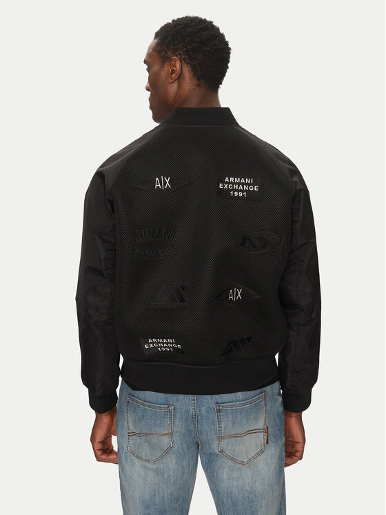 Armani Exchange Armani Exchange Bomber striukė XM000388 AF13130 UC001 Juoda Regular Fit