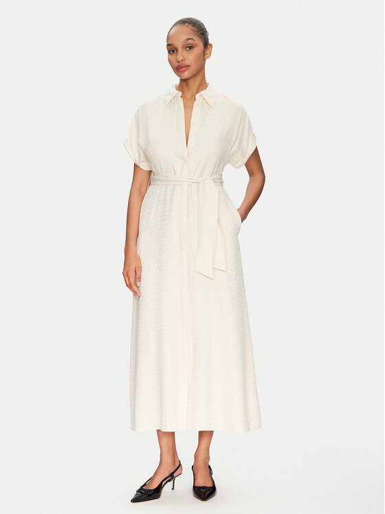 Rochie tip cămașă Lola Casademunt by Maite Femei, Mărimea: XL, Écru, MS2516004
