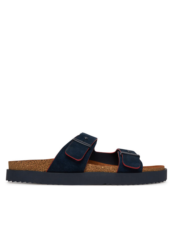 Tommy Hilfiger Tommy Hilfiger Šľapky Cork Adjustable Suede Sandal FM0FM05869 Tmavomodrá