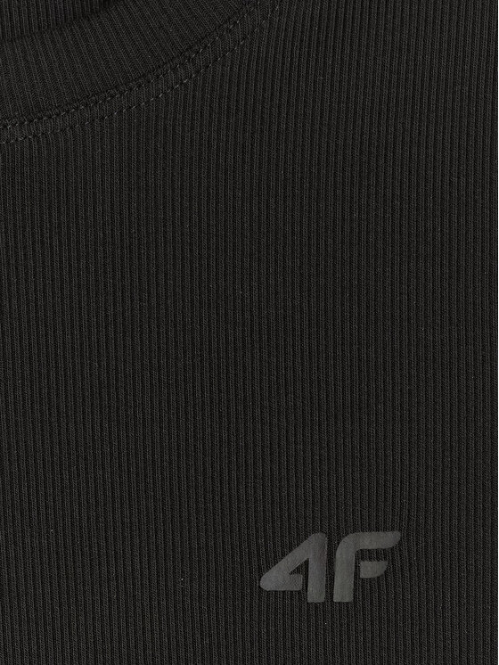 4F 4F T-Shirt BASIC+ Czarny Slim Fit