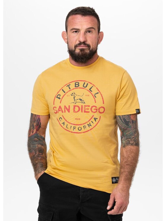 PITBULL PITBULL T-Shirt AUTOMATIC Żółty Regular Fit