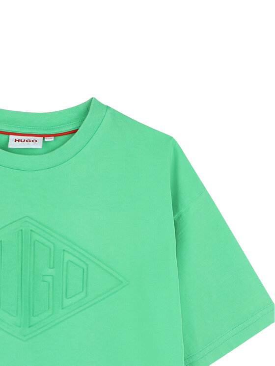 HUGO HUGO T-Shirt G00337 D Zielony Regular Fit