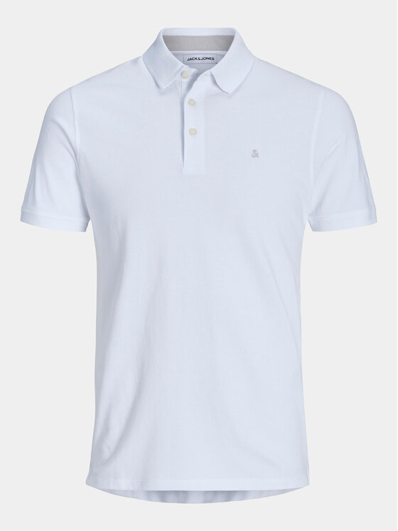 Jack & Jones Jack & Jones Tricou polo Paulos 12136668 Alb Slim Fit