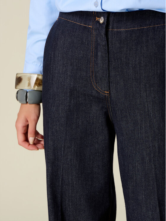 Oltre Oltre Jeansy P404R009270N034 Niebieski Baggy Fit