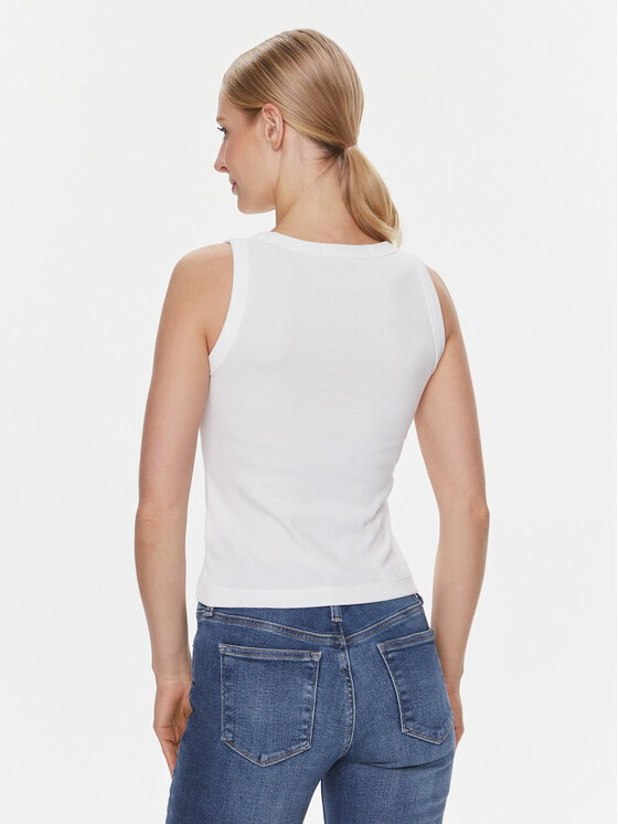 Calvin Klein Jeans Calvin Klein Jeans Top J20J222566 Alb Slim Fit