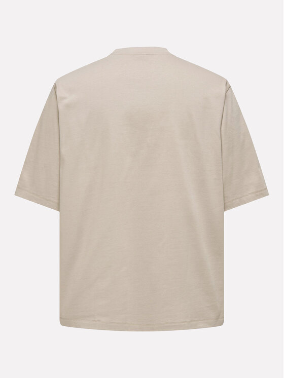 Only & Sons Only & Sons Tricou Millenium 22027787 Bej Oversize