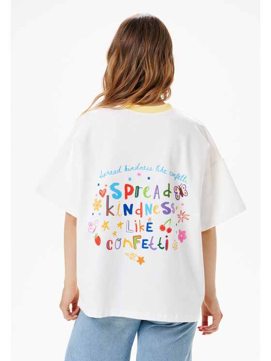 Mirons Mirons T-Shirt Print Biały Regular Fit