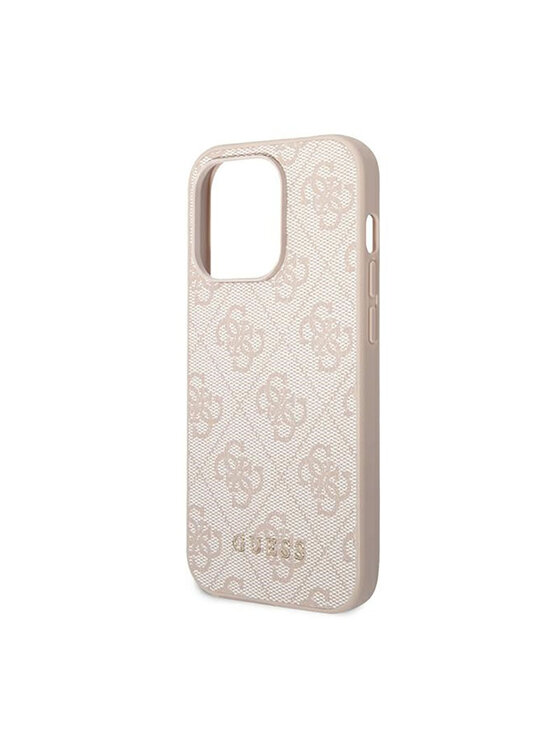 Guess Guess Etui na telefon 4G Saffiano Różowe złocenie