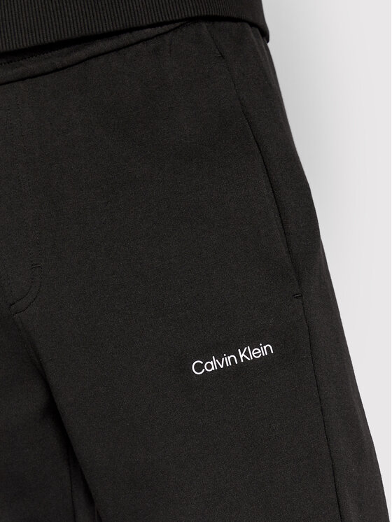 Calvin Klein Calvin Klein Teplákové kalhoty Micro Logo K10K109940 Černá Relaxed Fit