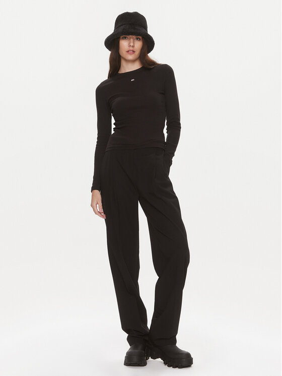 Tommy Jeans Tommy Jeans Halenka Essential DW0DW17387 Černá Slim Fit