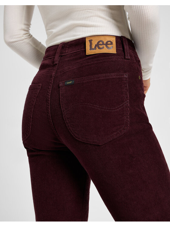 Lee Lee Pantaloni di tessuto CAROL Rosso Straight Fit