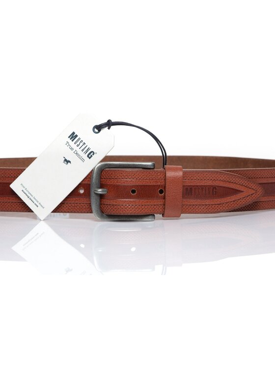 Mustang Mustang Pasek Męski BELT Brązowy