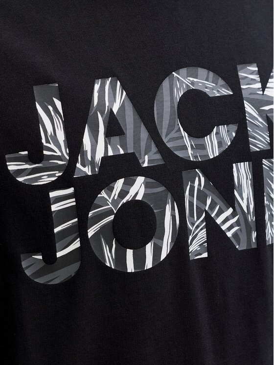 Jack & Jones Jack & Jones T-Shirt Ejeff Logo 12288536 Černá Regular Fit