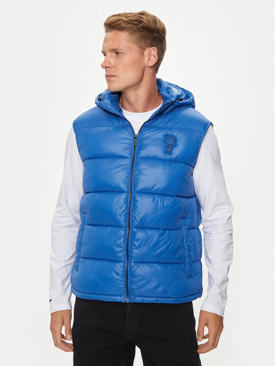KARL LAGERFELD Gilet Vest 505091 543590 Bleu Regular Fit Modivo