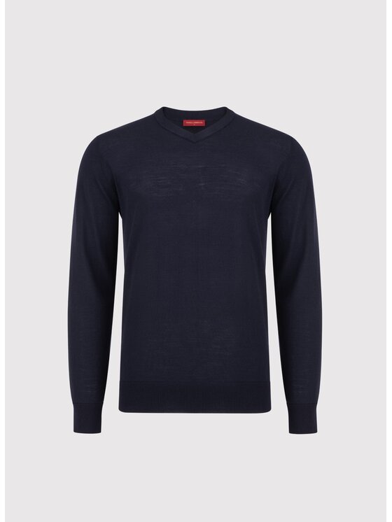 Pako Lorente Pako Lorente Sweter P26WP-2X-008 Granatowy Straight Fit