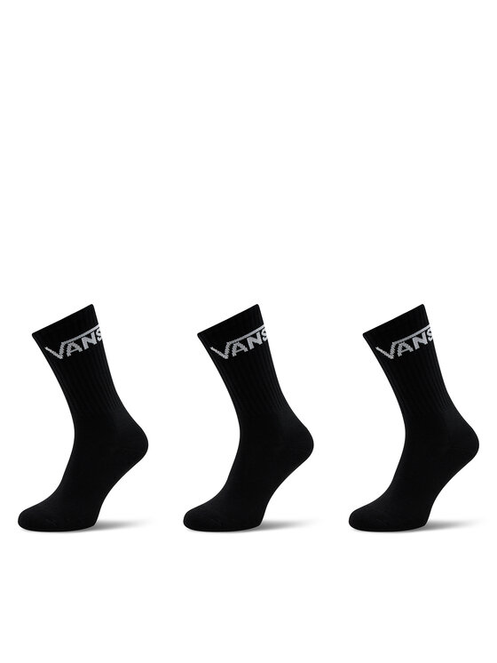 Vans Súprava 3 párov vysokých pánskych ponožiek Classic Crew VN000F0XBLK1 Čierna