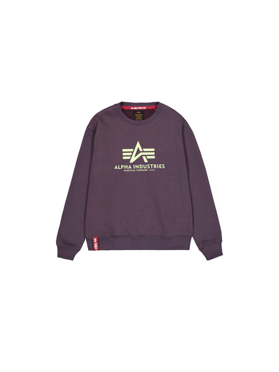 Alpha Industries Alpha Industries Bluza Basic Big Logo Sweatshirt Fioletowy Regular Fit