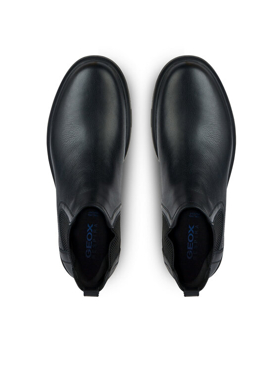 Geox Geox Členková obuv s elastickým prvkom U Spherica Ec1 U36D1C 00046 C9999 Čierna