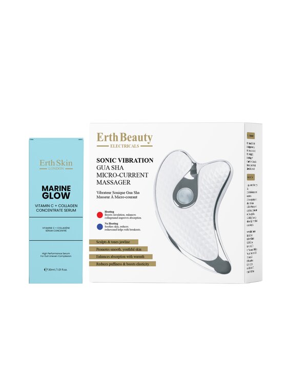 Erthskin London Erthskin London Gua Sha z Mikroprądami Duo Witamina C Krem na dzień i na noc