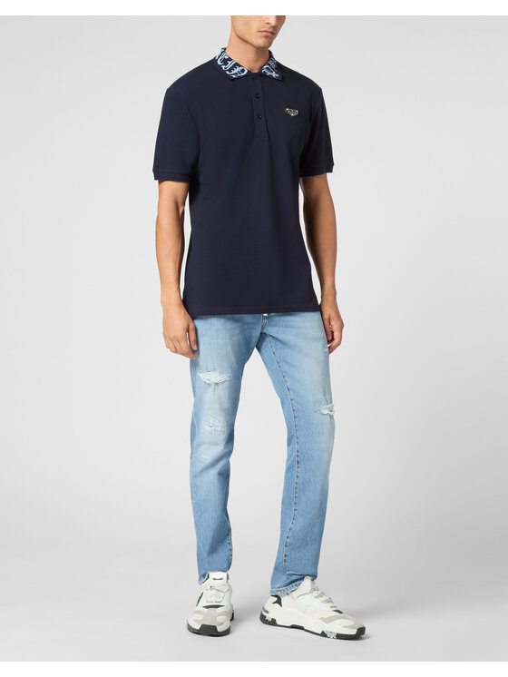 PHILIPP PLEIN PHILIPP PLEIN Polo 9409 Celeste Slim Fit