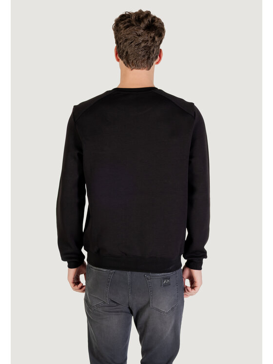 Antony Morato Antony Morato Felpa REGULAR FIT WITH LOGOED METAL BADGE ON RUBBER PATCH Nero Regular Fit