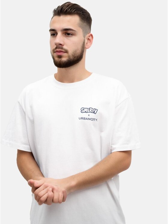 Smerfy Smerfy T-Shirt 118521 Biały Oversize