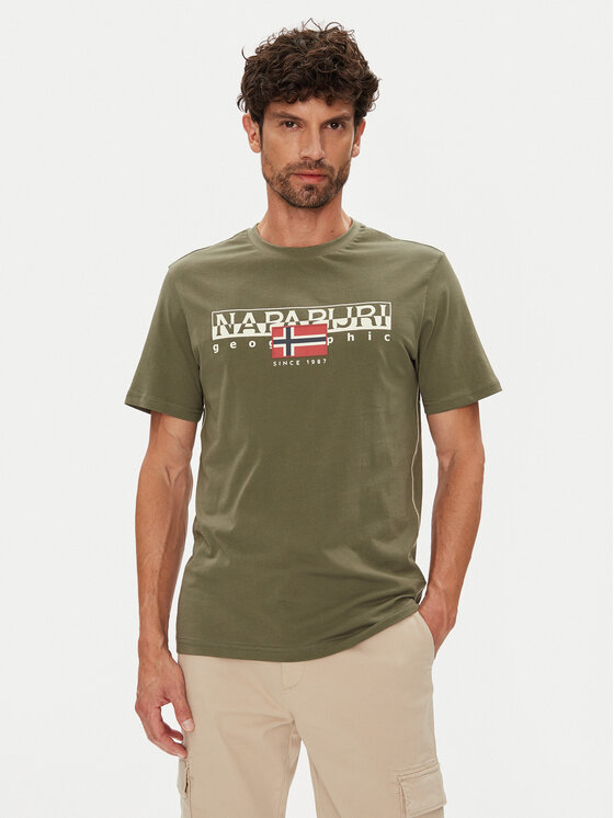 Napapijri Napapijri Tricou S-Aylmer NP0A4HTO Verde Regular Fit