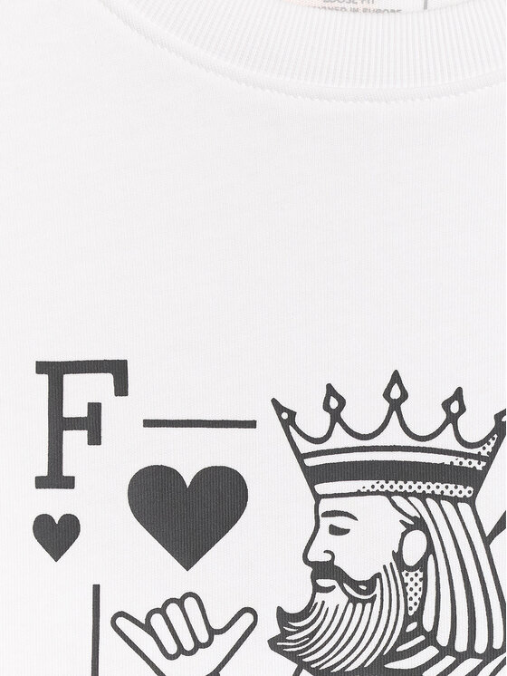 4F 4F T-Shirt FOB Biały Loose Fit