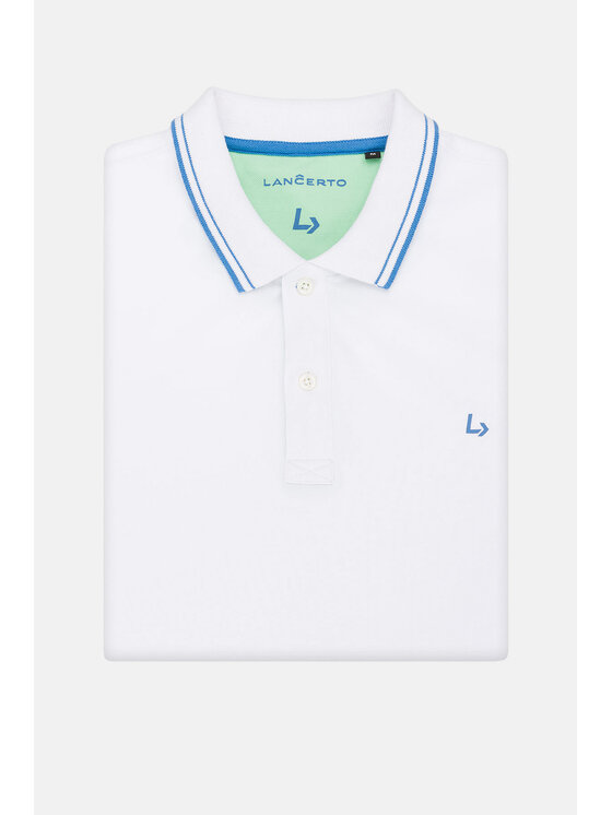 Lancerto Lancerto Polo Adrian PO073122000010 Biały Regular Fit