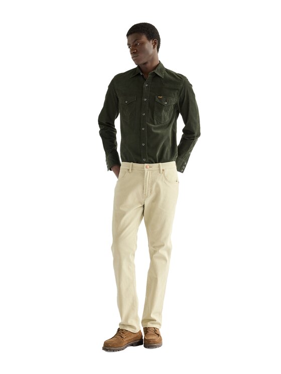 Wrangler Wrangler Spodnie materiałowe 112386852 Beżowy Regular Fit