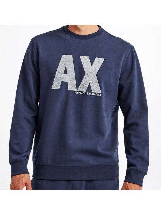 Armani Exchange Armani Exchange Mikina 6KZMFG ZJ5UZ 1510 Tmavomodrá Regular Fit