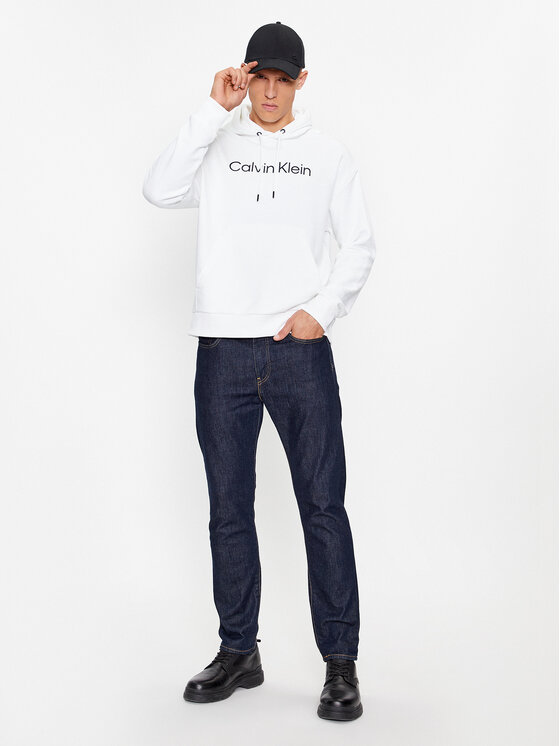 Calvin Klein Calvin Klein Mikina Hero K10K111345 Biela Regular Fit