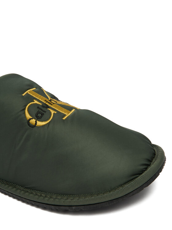 Calvin Klein Calvin Klein Bačkory Hotel Slipper Mono Embro YM0YM01392 Zelená