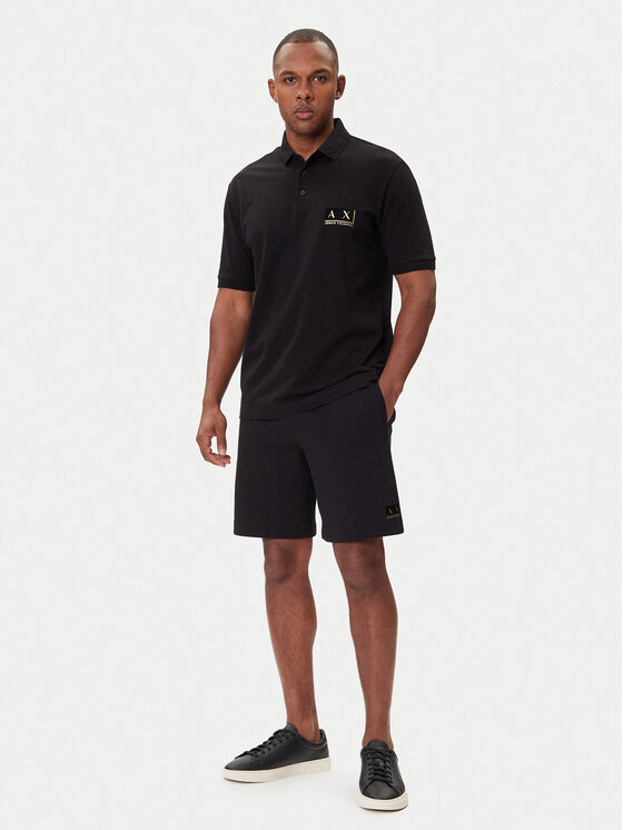 Armani Exchange Armani Exchange Polo XM001885 AF13026 MC004 Czarny Regular Fit