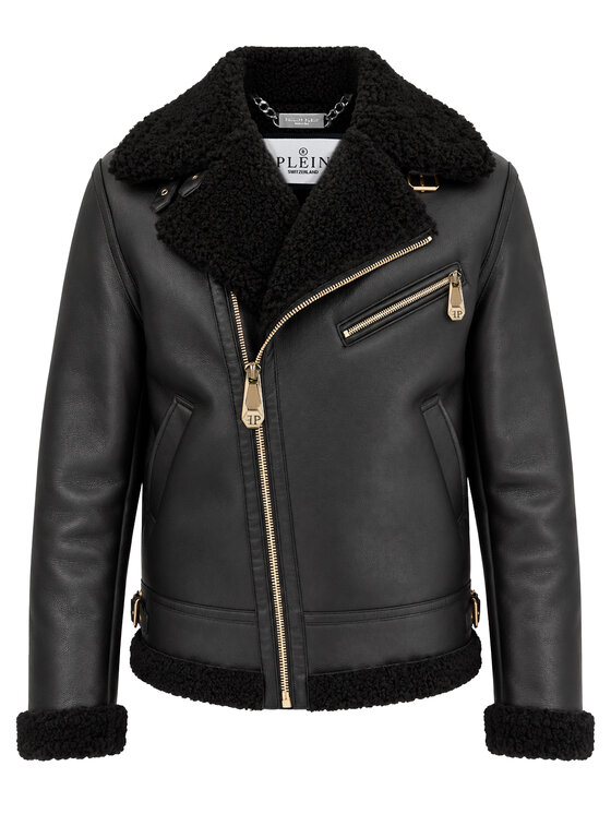 PHILIPP PLEIN PHILIPP PLEIN Ramoneska 32077 Czarny Regular Fit