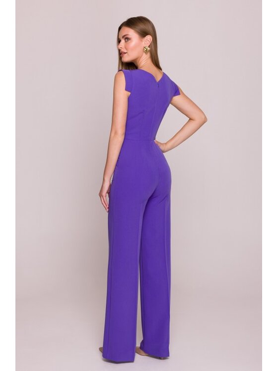 Stylove Stylove Kombinezon S407 Fioletowy A-Line Fit