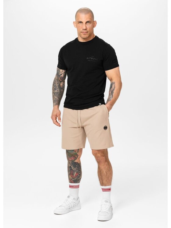 PITBULL PITBULL Szorty materiałowe Pique Rockey Beżowy Regular Fit
