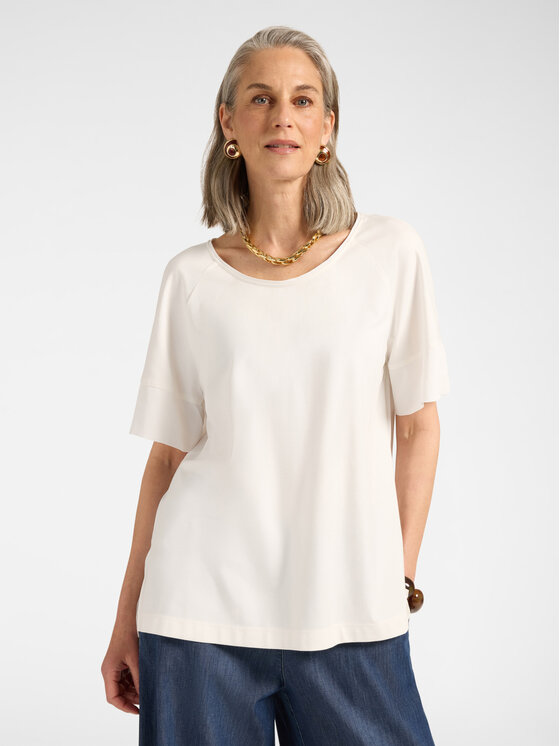 Elena Mirò Elena Mirò T-Shirt G047Z000731N011 Biały Regular Fit