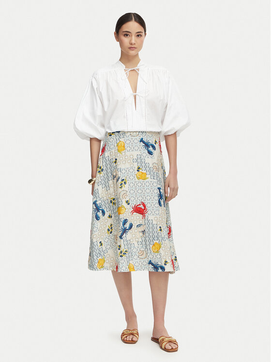 Vero Moda Vero Moda Sijonas Valentina 10351012 Šviesiai smėlinė A-Line Fit