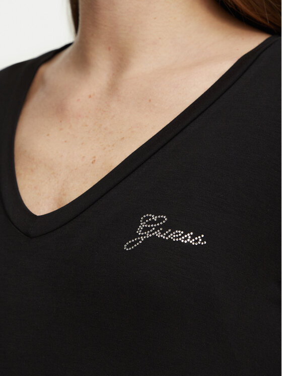 Guess Guess Блузка W6BR04 Z1247 Чорний Regular Fit